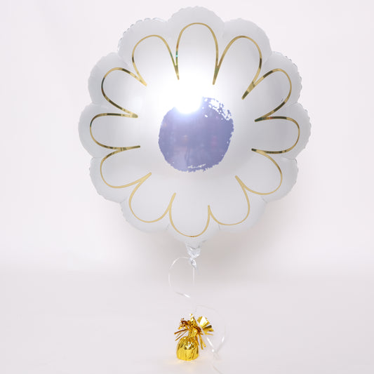 White Daisy Balloon, 21in